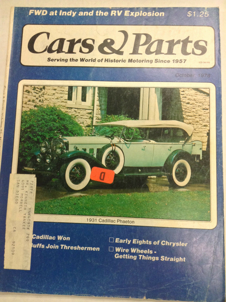 Cars & Parts Magazine FWD At Indy And RV Explosion October 1978 052417nonrh