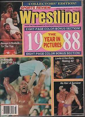 Sports Review Wrestling March 1989 Randy Savage, Hulk Hogan VG 020116DBE