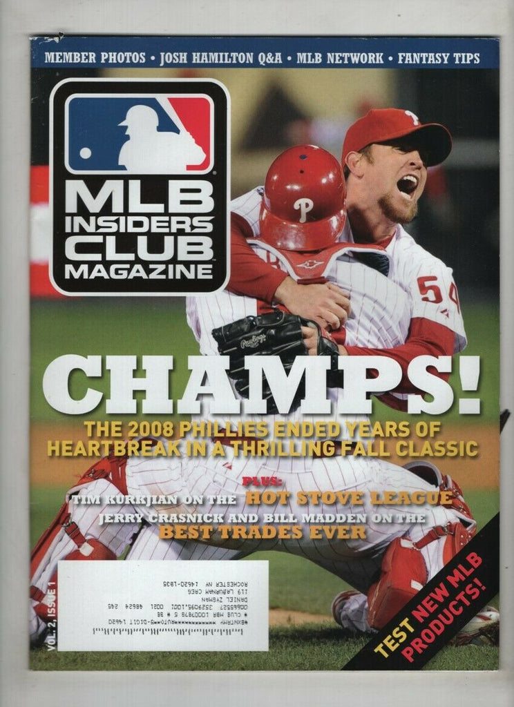 MLB Insider's Club Magazine Ryan Howard Russell Rose Vol.2 No.1 2008 021721nonr