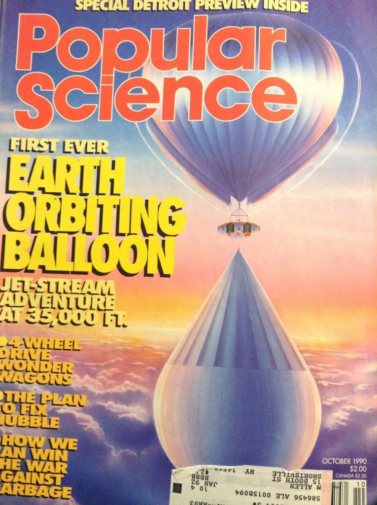 Popular Science Magazine Earth Orbiting Balloon October 1990 121517nonrh