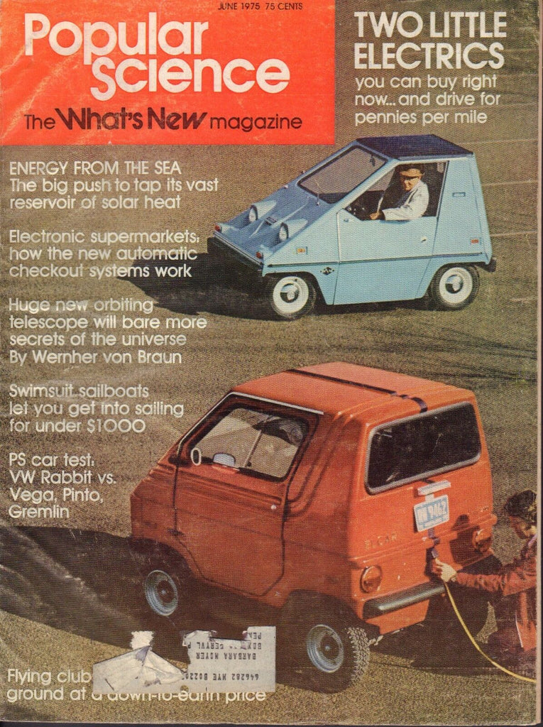 Popular Science Magazine June 1975 Two Little Electric Cars 072217nonjhe