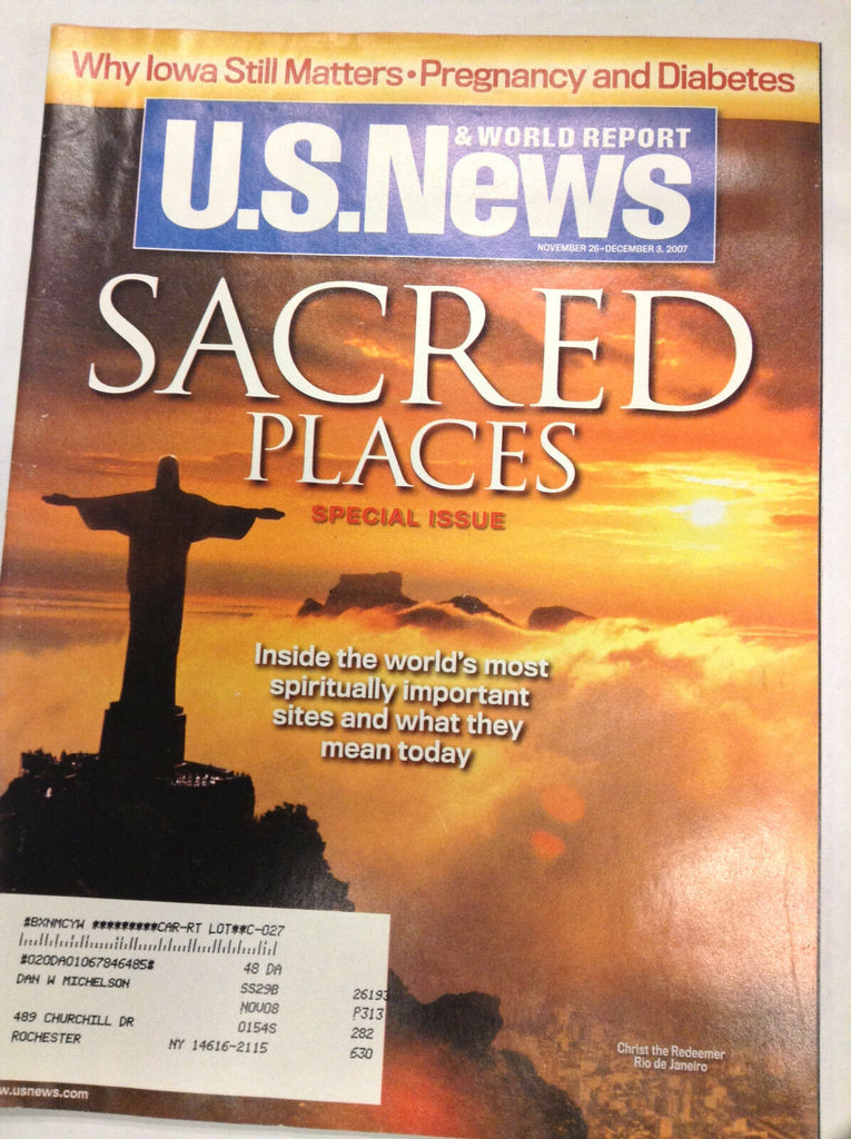 U.S. News Magazine Sacred Places Christ December 3, 2007 062017nonr