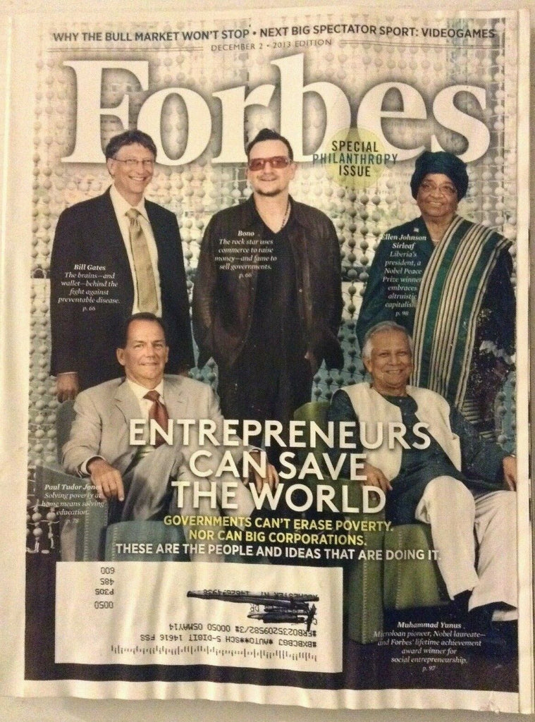 Forbes Magazine Bono Bill Gates Ellen Sirleaf December 2, 2013 030319nonrh