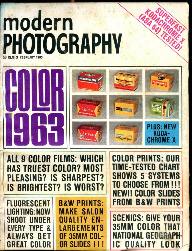 Modern Photography Magazine February 1963 Color GD No ML 021417jhe