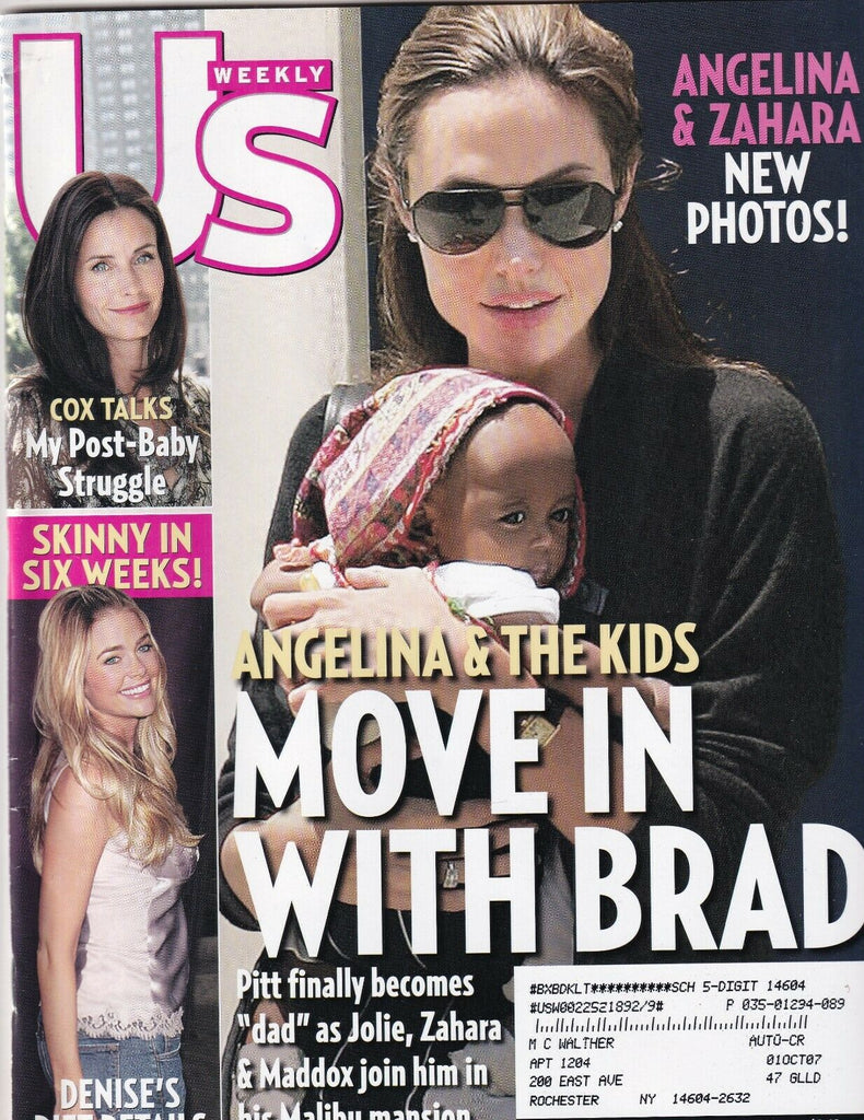 Us Weekly Mag Angelina Jolie & Zahara Courtney Cox August 8, 2005 102219nonr