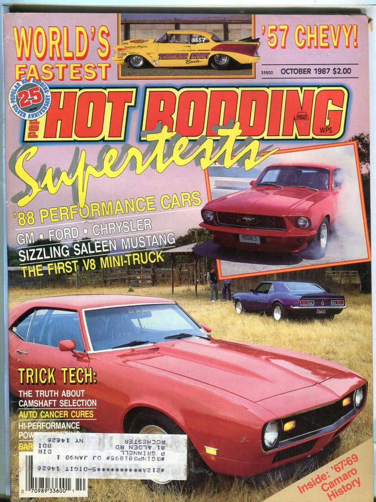 Popular Hot Rodding Magazine October 1987 '57 Chevy EX w/ML 031417nonjhe