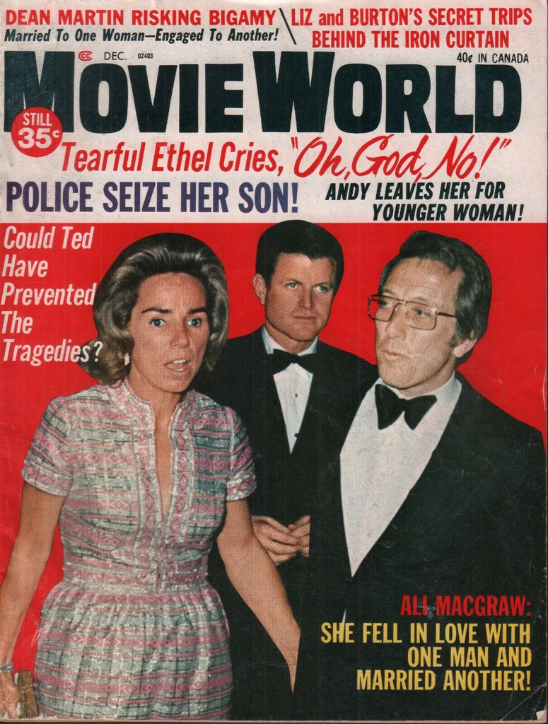 Movie World December 1971 Ted Ethel Kennedy Dean Marin Ali MacGraw 062019AME2