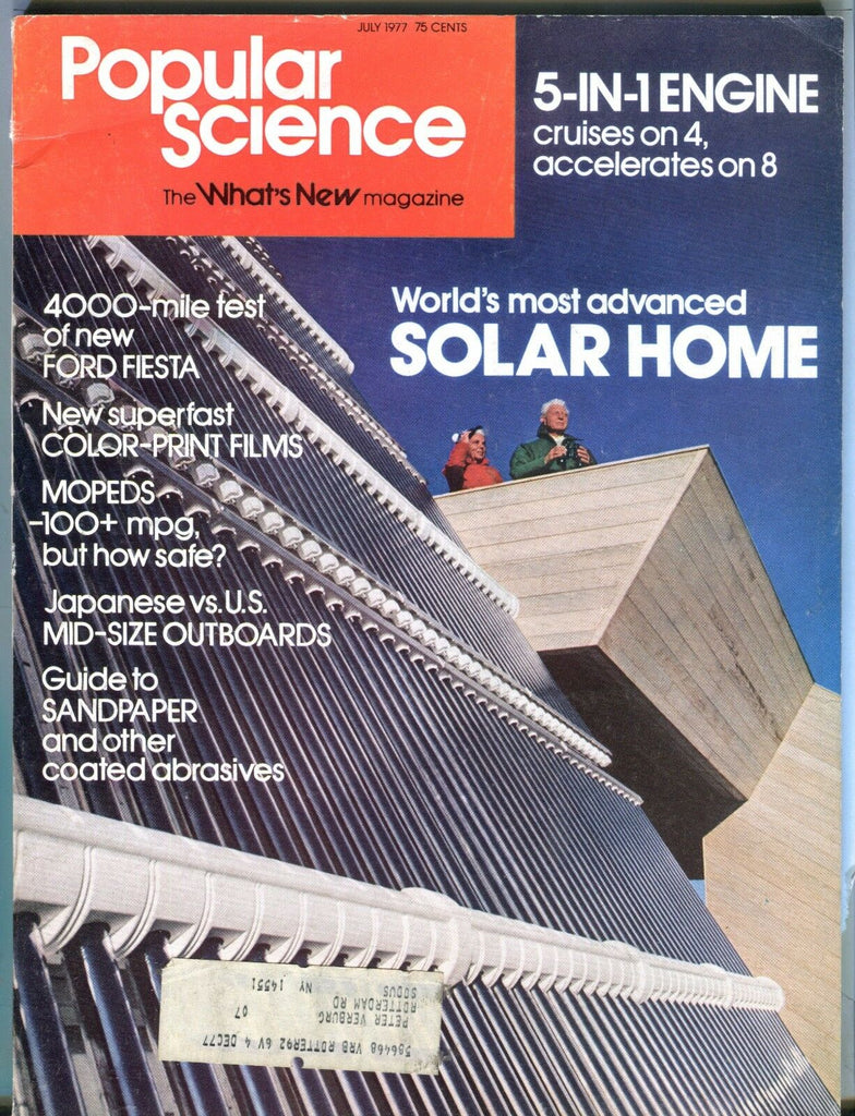 Popular Science Magazine July 1977 Solar Home EX w/ML 030917nonjhe