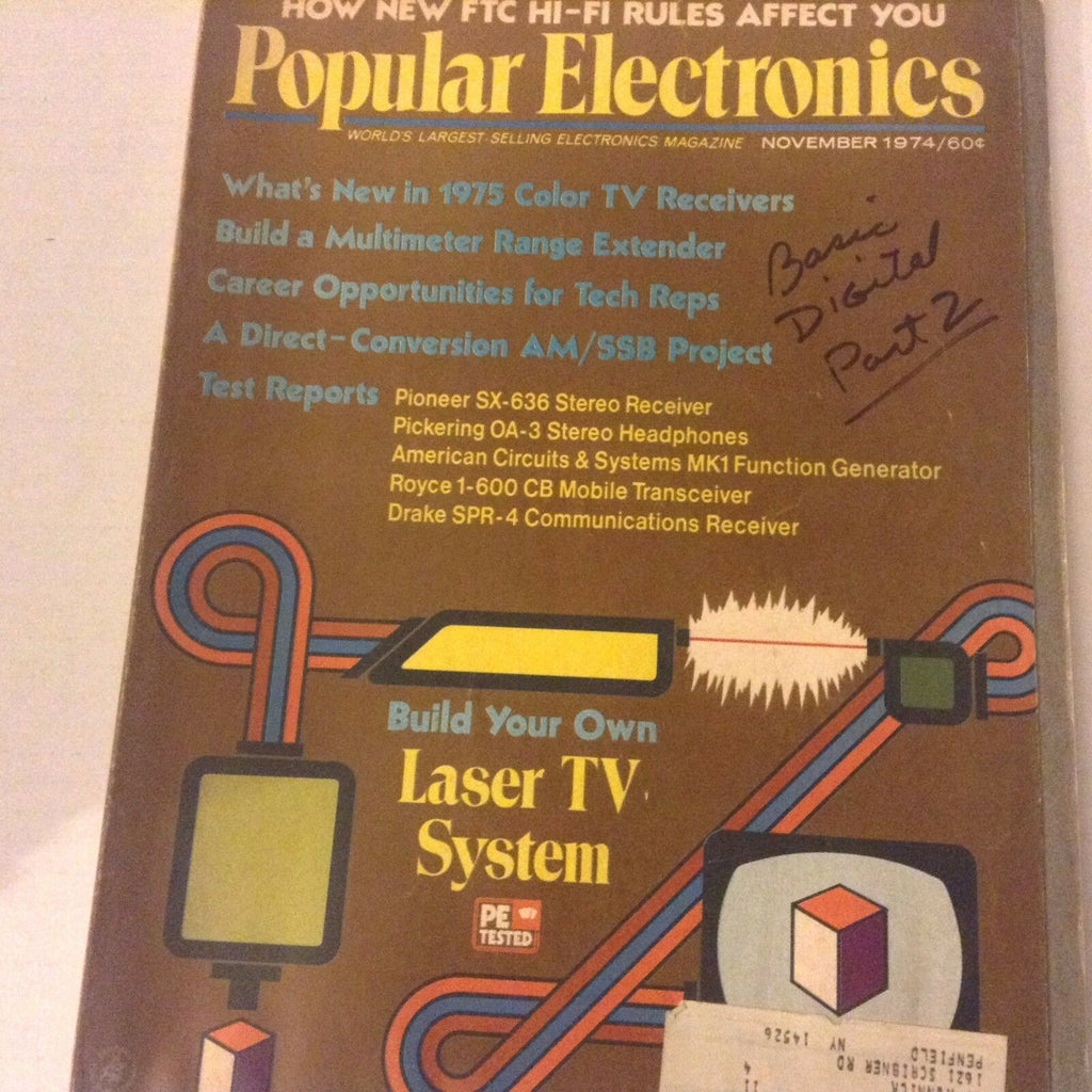 Popular Electronics Magazine Laser TV System November 1974 071917nonrh