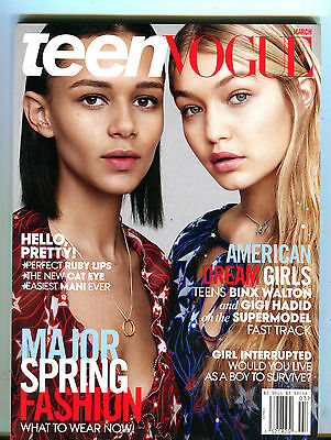 Teen Vogue Magazine March 2015 Binx Walton Gigi Hadid EX 061716jhe