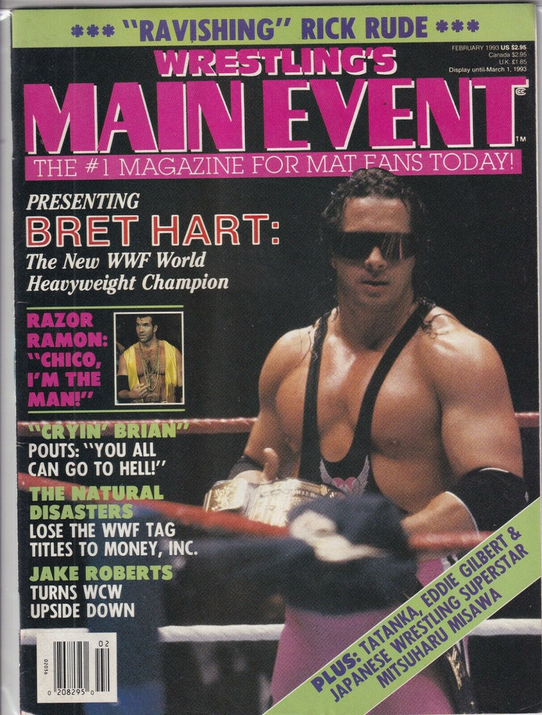 Wrestling's Main Event Mag Bret Hart Razor Ramon February 1993 090919nonr