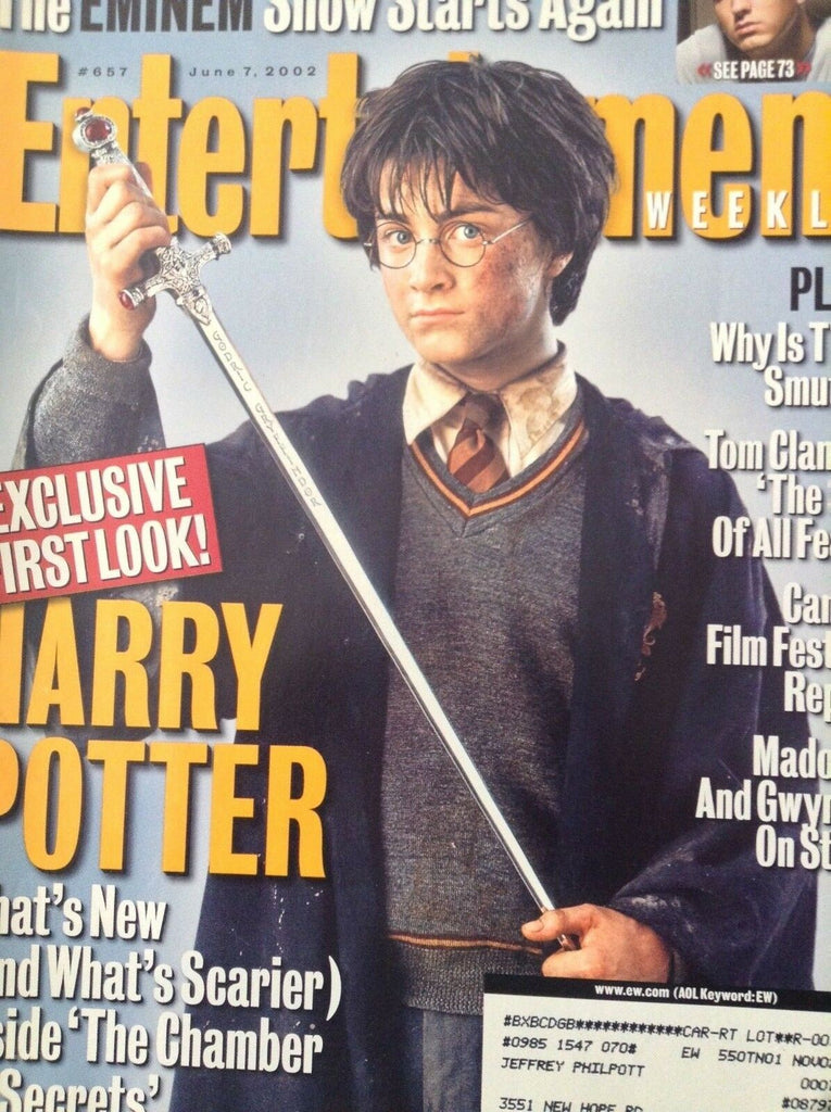 Entertainment Weekly Magazine Harry Potter First Look june 2, 2002 120618nonrh