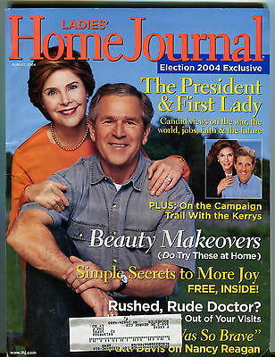 Ladies Home Journal Magazine August 2004 George Laura Bush EX 022516jhe