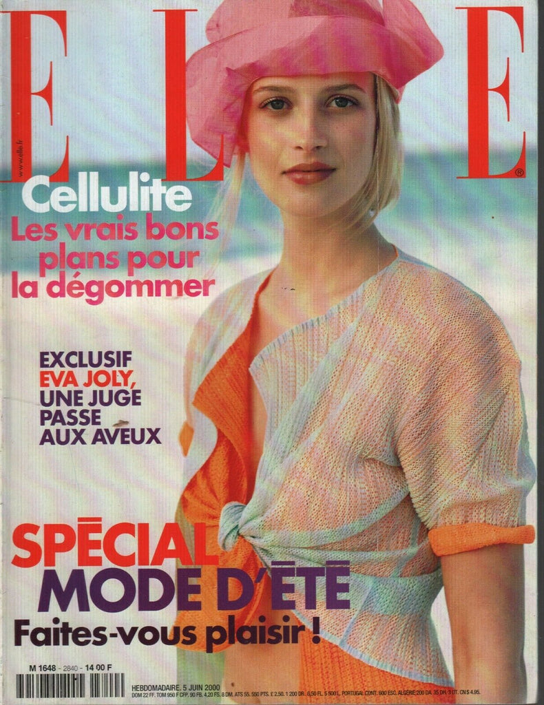 Elle French Magazine 5 Juin 2000 Eva Joly Helene Renault Fashion 091719AME2