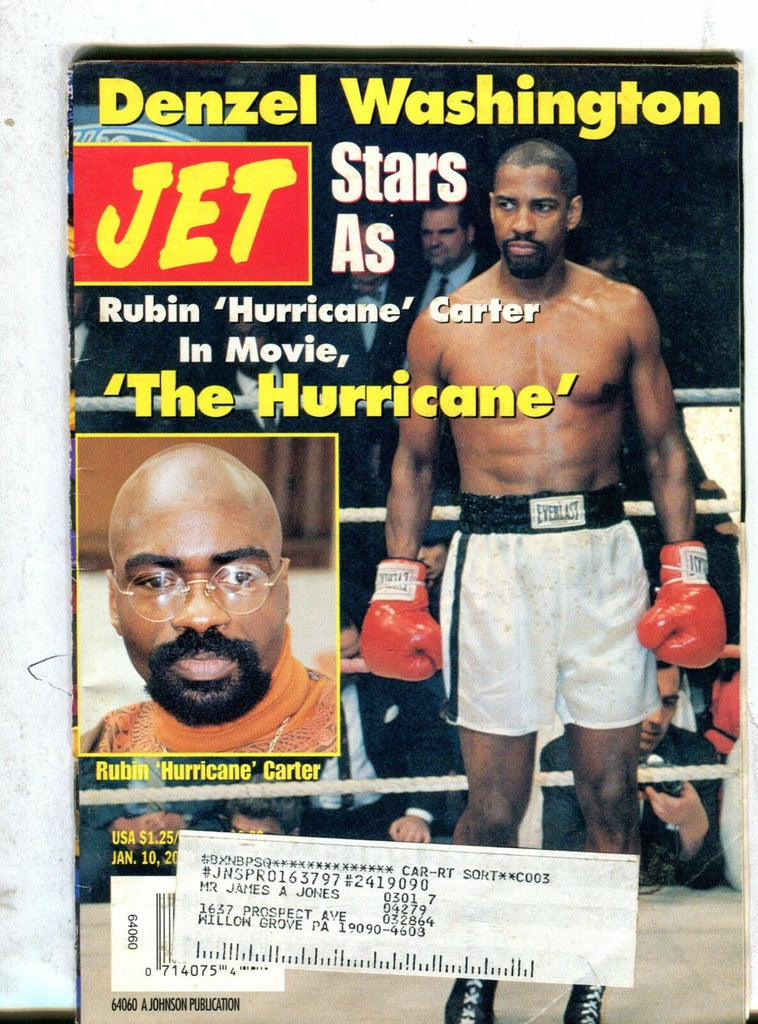 Jet Magazine January 10 2000 Denzel Washington Hurricane Carter 071117nonjhe