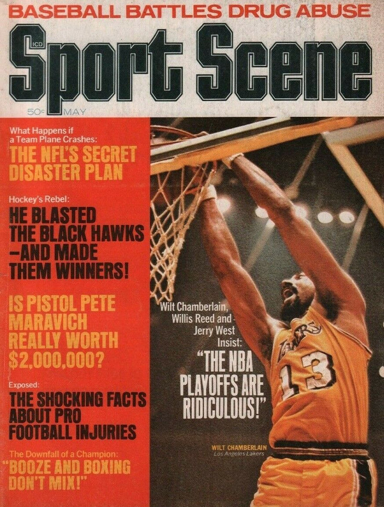 Sport Scene May 1971 Wilt Chamberlain Jerry West 050819DBE