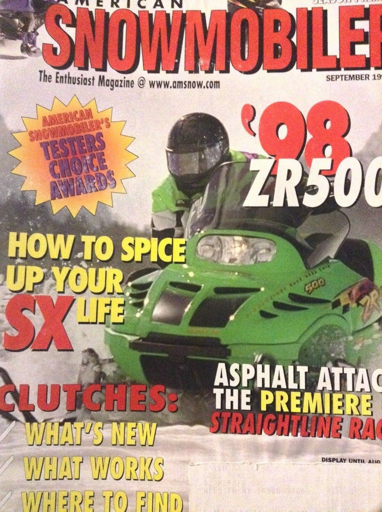 American Snowmobiler Magazine '98 ZR500 September 1997 122918nonrh