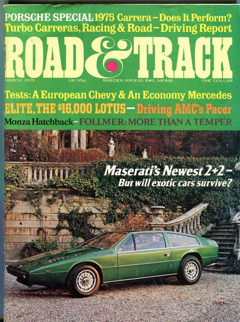 Road & Track Magazine March 1975 Maserati VG No ML 091916jhe