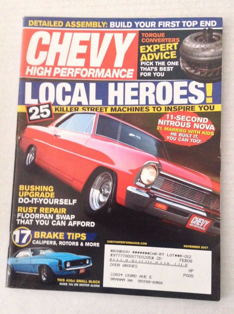 Chevy High Performance Magazine 25 Killer Street Wheel November 2007 030317NONRH