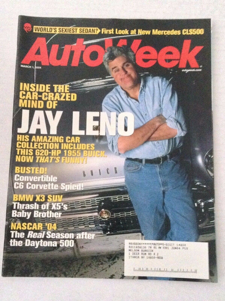 Autoweek Magazine Jay Leno Convertible C6 Covertte March 1, 2004 020617RH