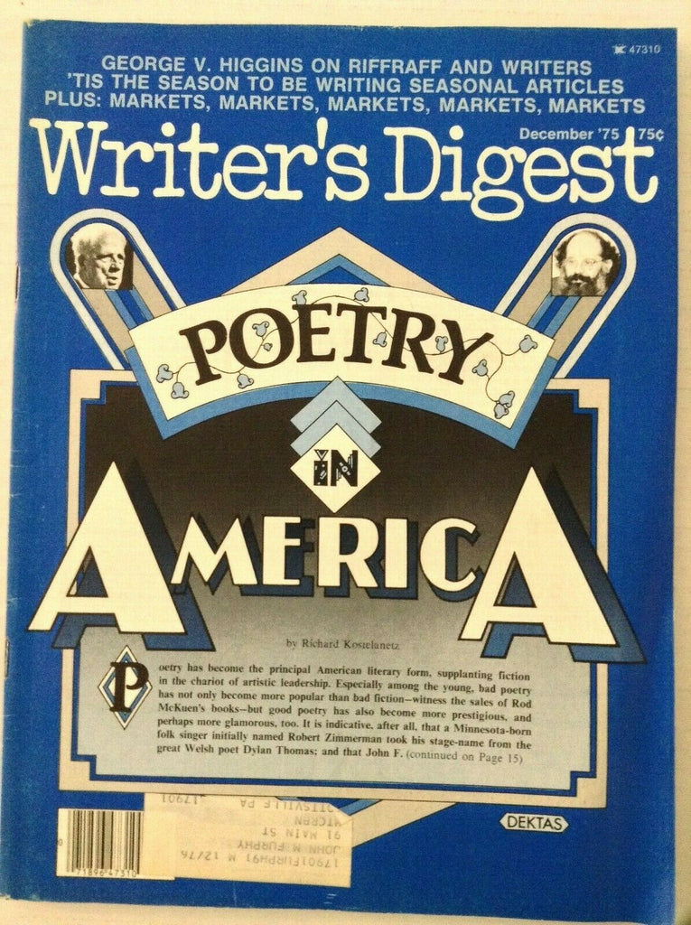 Writer's Digest Magazine Poetry In America December 1975 022319nonrh