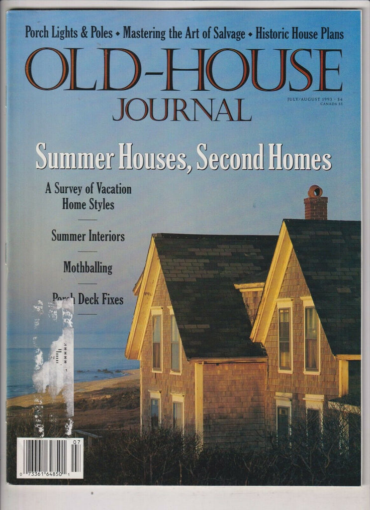 Old House Journal Mag Summer Homes Jul/Aug 1993 033120nonrh