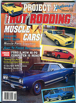 Popular Hot Rodding Magazine November 1988 Muscle Cars! EX 012516jhe