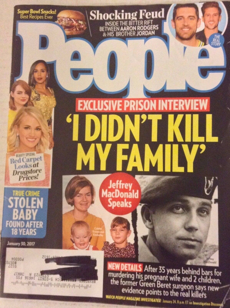 People Weekly Magazine Jeffrey MacDonald January 30, 2017 042917nonrh2