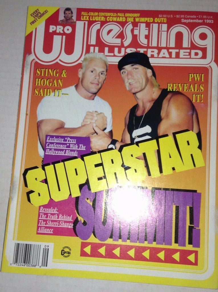 Pro Wrestling Illustrated Magazine Hulk Hogan Sting September 1993 111916RH