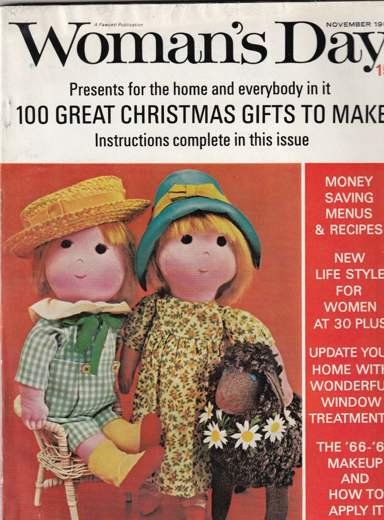 Woman's Day Mag Money Saving Menus 100 Gifts To Make November 1966 070119nonr