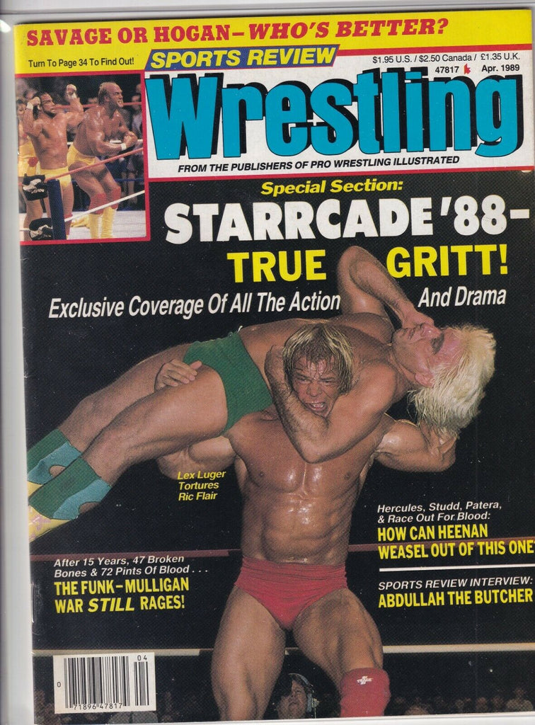 Sports Review Wrestling Ric Flair Lex Luger April 1989 060419nonr