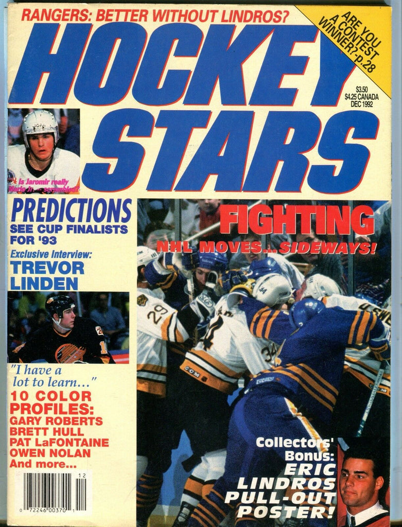 Hockey Stars Magazine December 1992 Eric Lindros Trevor Linden 071017nonjhe