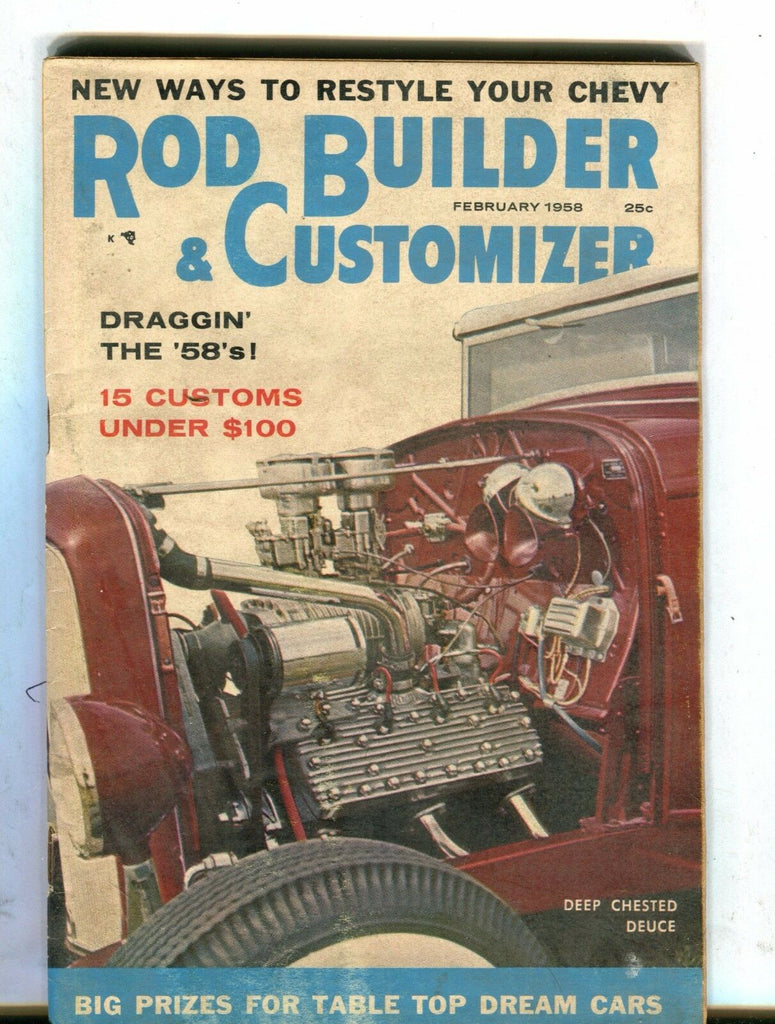 Rod Builder & customizer Magazine February 1958 Chevy VG No ML 040717nonjhe