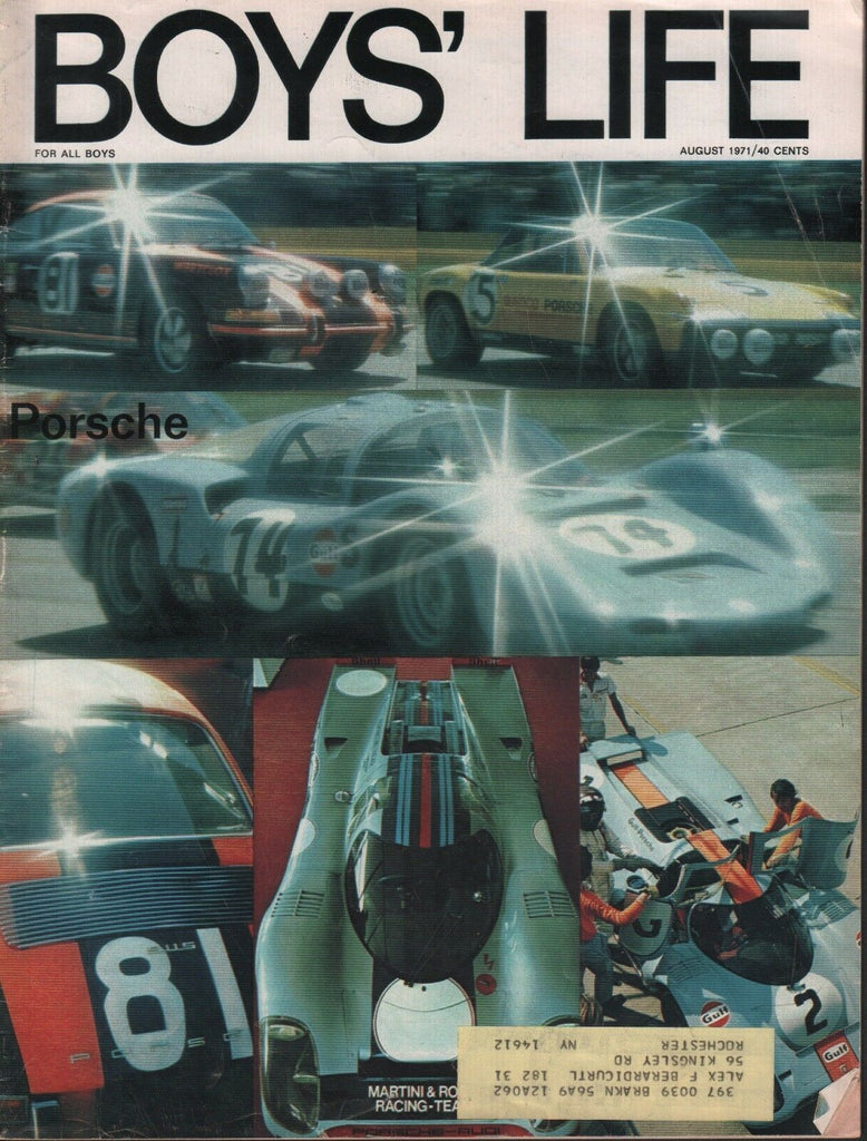 Boys' Life August 1971 Porsche w/ML 052218DBE