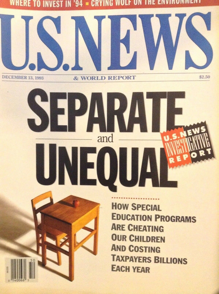 U.S. News Magazine Seperate And Unequal December 13, 1993 No Ml 041818nonrh