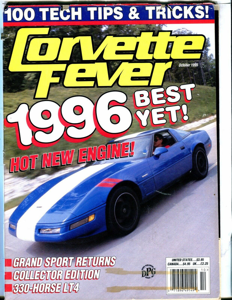 Corvette Fever Magazine October 1995 New Engine GD No ML 042617nonjhe