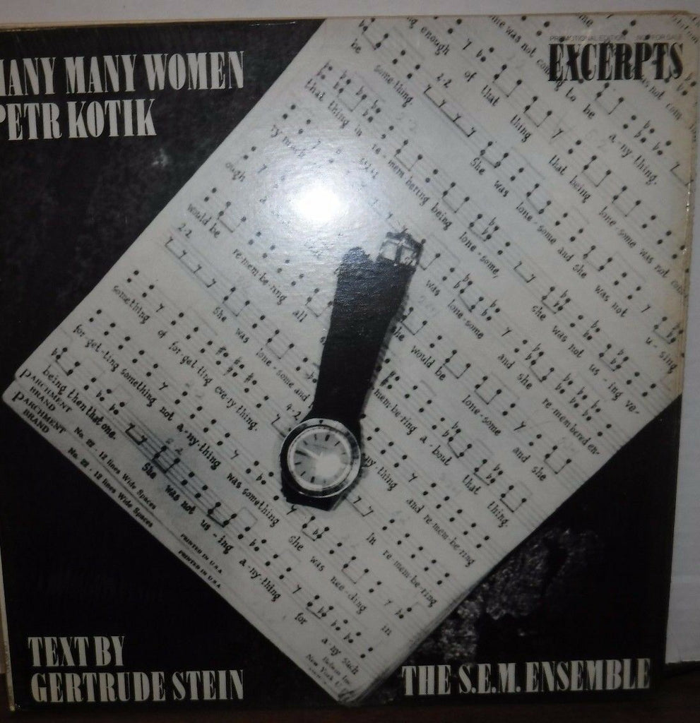 Many Many Women Petr Kotik PROMO edition excerpts 33RPM 022017RECLLE