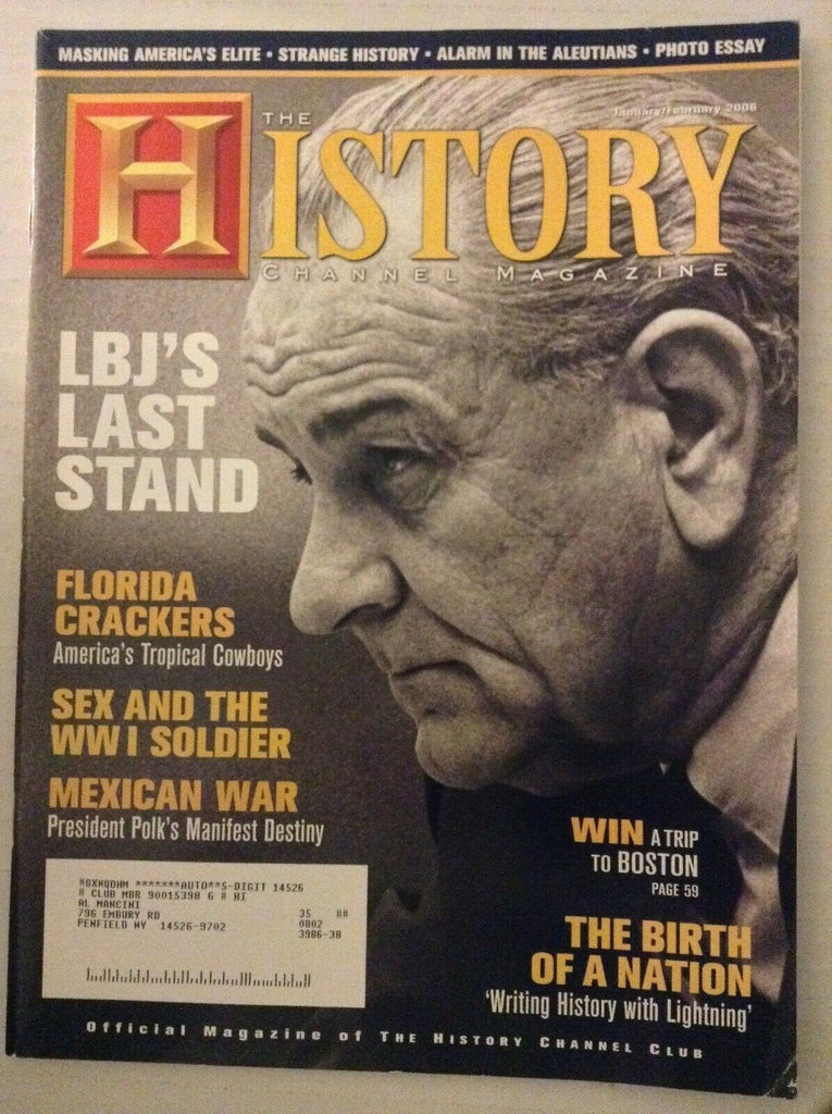 History Channel Magazine Lyndon B. Johnson Jan/Feb 2006 040119nonrh
