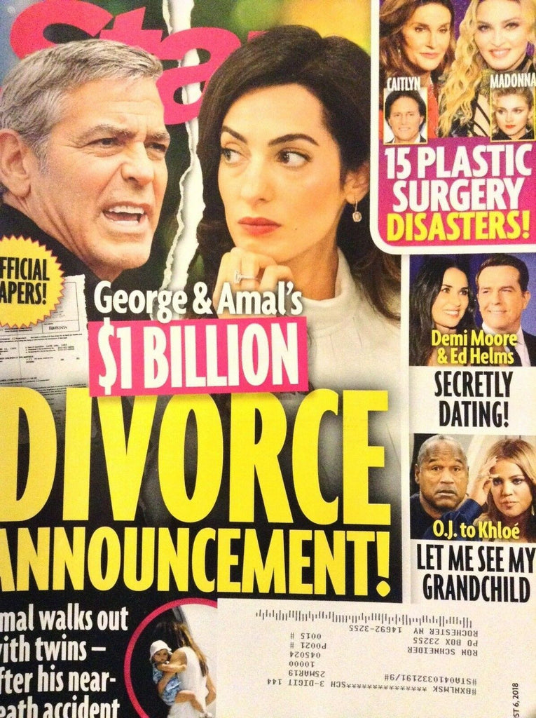 Star Magazine George Clooney & Amal Demi Moore August 6, 2018 121118nonrh