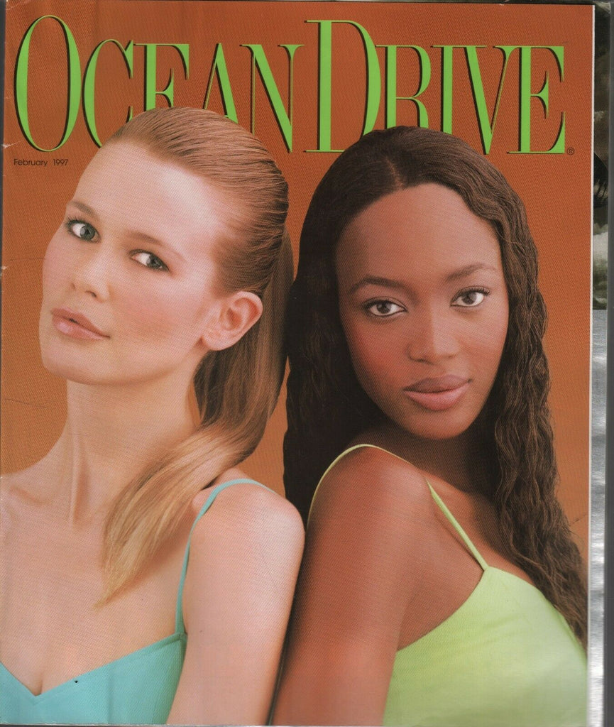 Ocean Drive February 1977 Claudia Schiffer Noami Campbell Fashion 091619AME