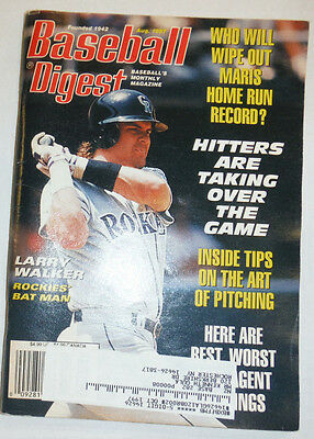 Baseball Digest Magazine Larry Walker Maris Home Run Record August 1997 020315R