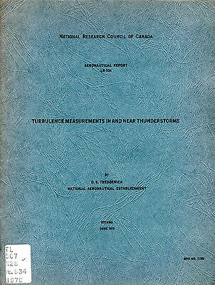 National Research Council Of Canada Thunderstorms June 1970 FAA 031016jhe