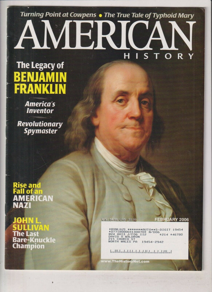 American History Mag Benjamin Franklin February 2006 033120nonrh