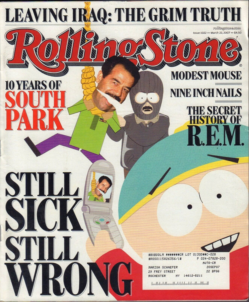 Rolling Stone March 22 2007 South Park w/ML 082516DBE