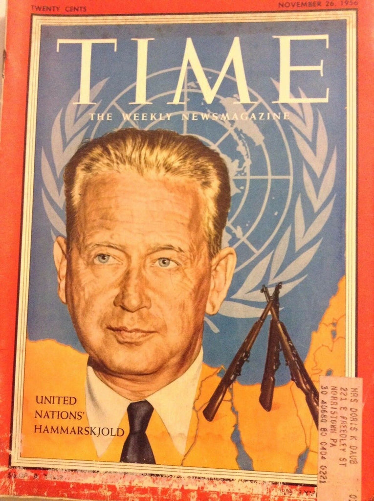Time Magazine United Nation's Hammarskjold November 26, 1956 091417nonrh2