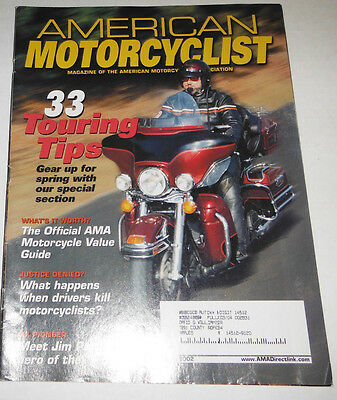 American Motorcyclist Magazine 33 Touring Tips April 2002 071414R