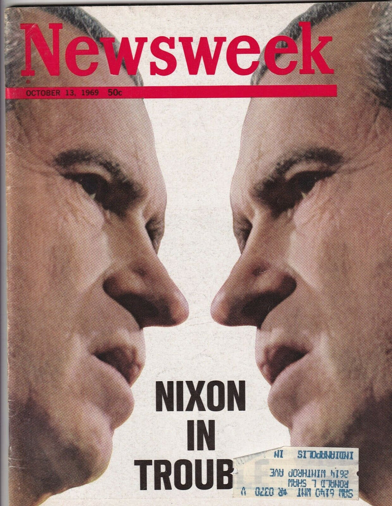 Newsweek Magazine Richard Nixon In Trouble October 13, 1969 062819nonr