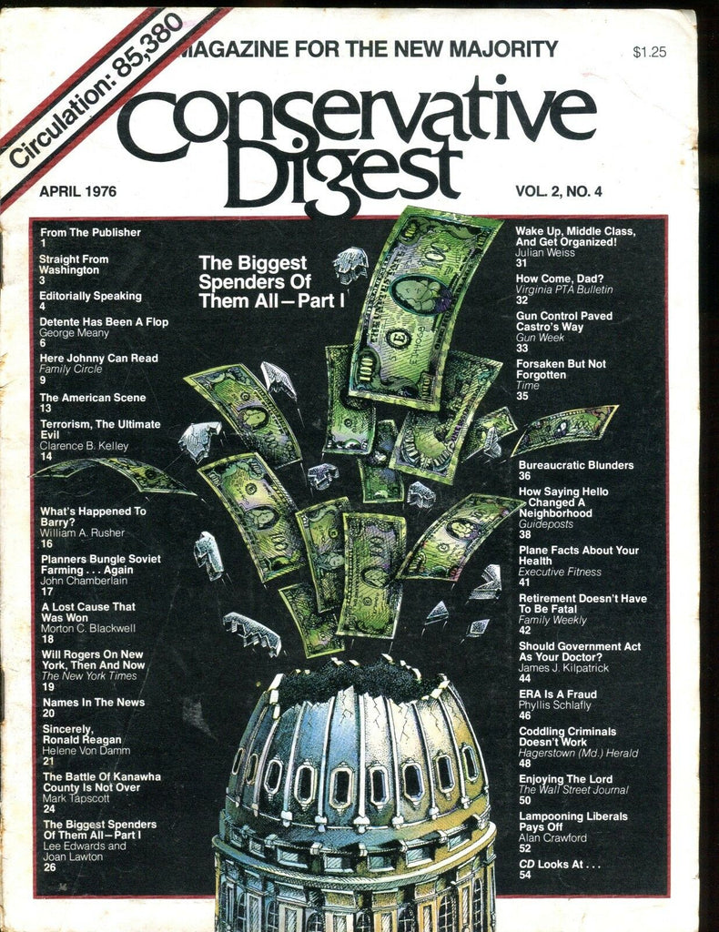 Conservative Digest Magazine April 1976 Biggest Spenders VG No ML 010517jhe