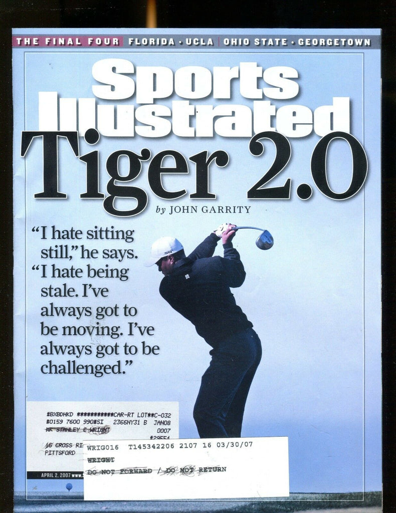 Sports Illustrated Magazine April 2 2007 Tiger Woods EX w/ML 013117jhe