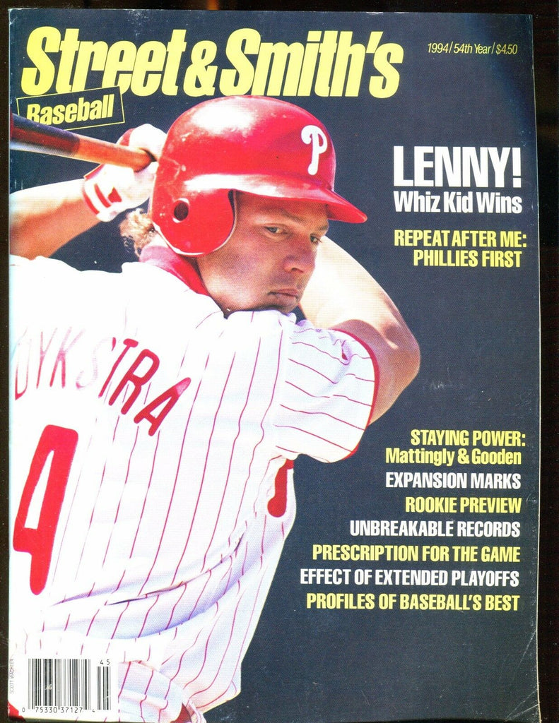 1994 Street & Smith's Baseball Yearbook Lenny Dykstra EX No ML 020917jhe